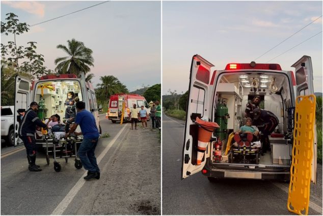 ipiau-moto-colide-contra-placa-de-sinalizacao-e-deixa-dois-feridos-na-br-330