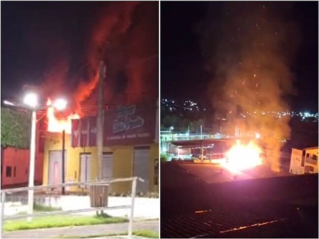 Incêndio atinge supermercado no centro de Itagibá durante a madrugada desta terça-feira