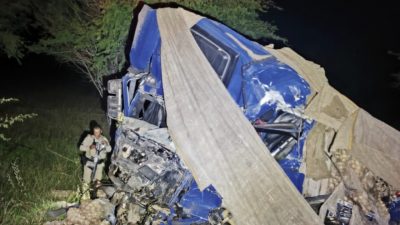 Acidente entre dois caminhões na BA-046 entre Milagres e Iaçu deixa quatro mortos e veículos destruídos na pista