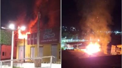 Incêndio atinge supermercado no centro de Itagibá durante a madrugada desta terça-feira